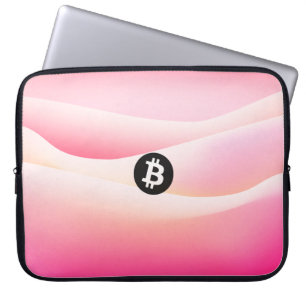 Bitcoin Wave (Pink) Laptop Sleeve