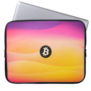 Bitcoin Wave (Yellow Purple) Laptop Sleeve