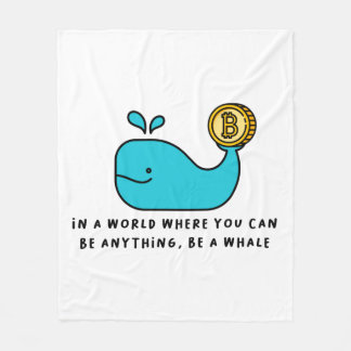 Bitcoin Whale Crypto Investor & BTC Trading Design Fleece Blanket