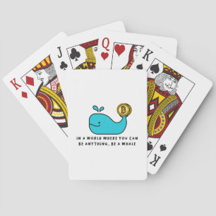Bitcoin Whale Crypto Investor & BTC Trading Design Playing Cards