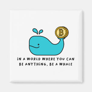 Bitcoin Whale T-Shirt Magnet