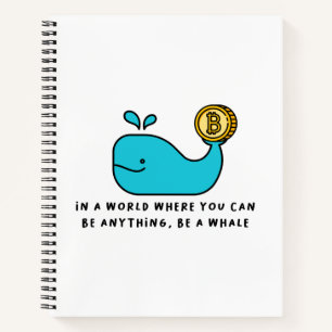 Bitcoin Whale T-Shirt Notebook