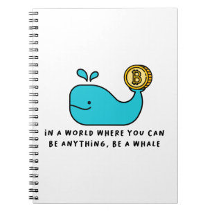 Bitcoin Whale T-Shirt Notebook
