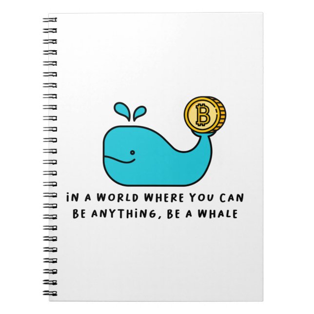 Bitcoin Whale T-Shirt Notebook (Front)