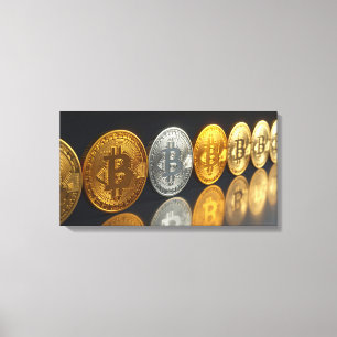 bitcoins canvas print