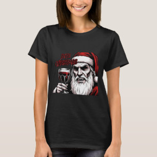 Bite Christmas Vamre Santa Claus Vintage Comic Boo T-Shirt