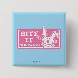 Bite it Sideways 15 Cm Square Badge