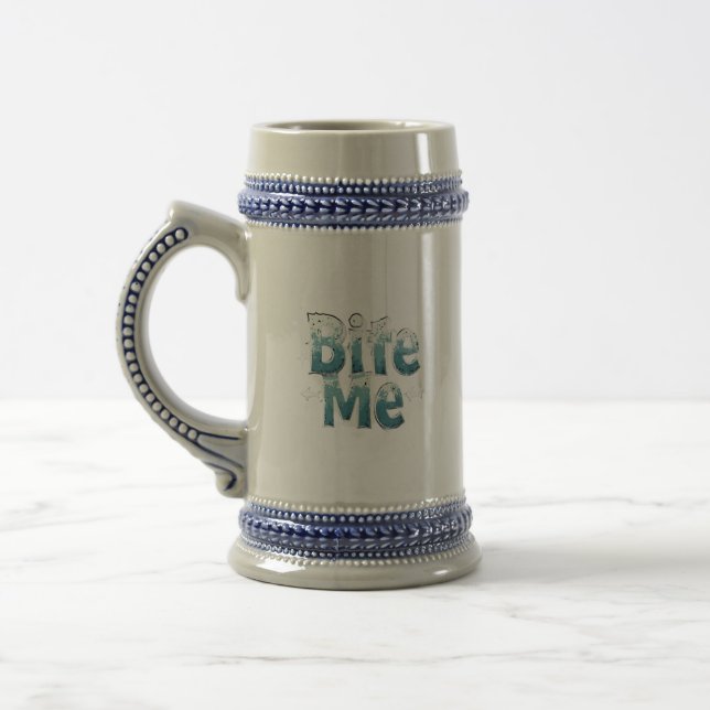 Bite Me Beer Stein (Left)