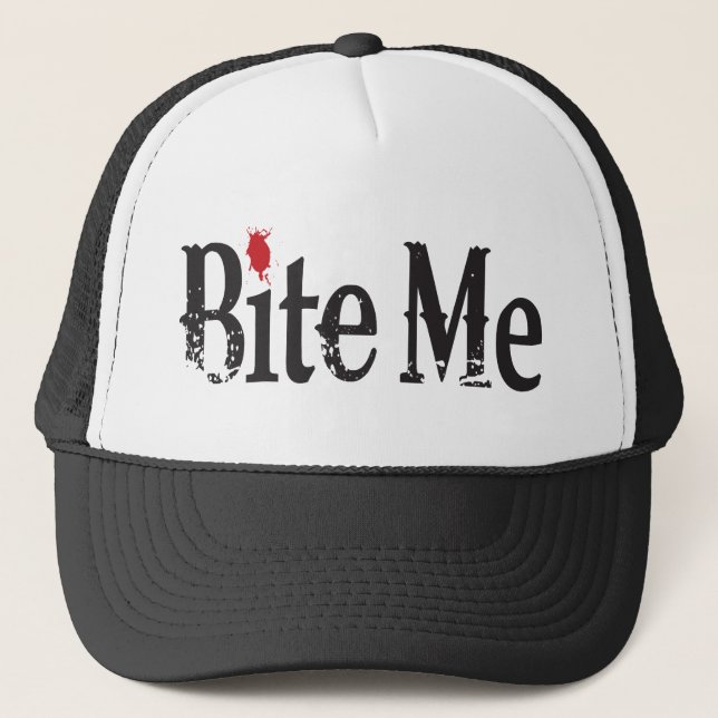 Bite Me (Blood) Trucker Hat (Front)