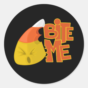 Bite Me - Candy Corn  Classic Round Sticker