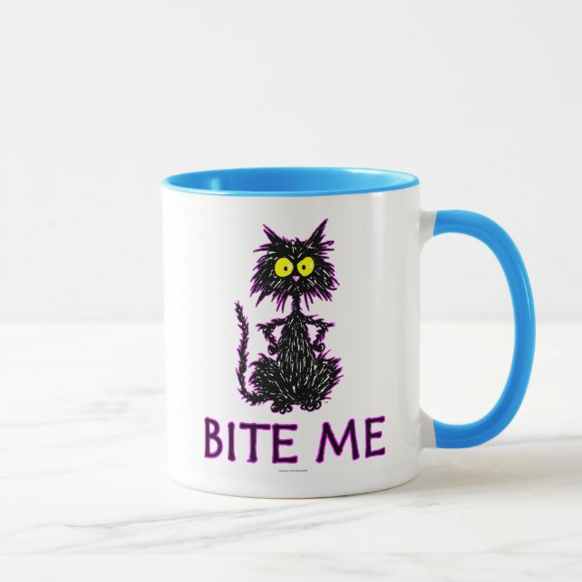 Bite Me! Cat Gift Designs Mug (Right)