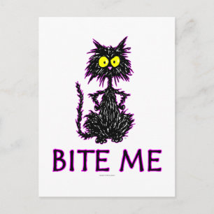 Bite Me! Cat Gift Designs Postcard