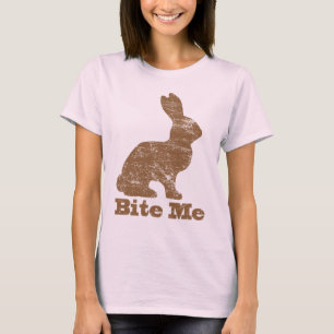 Bite Me Chocolate Easter Bunny T Shirt