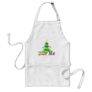 Bite Me Christmas Tree Standard Apron