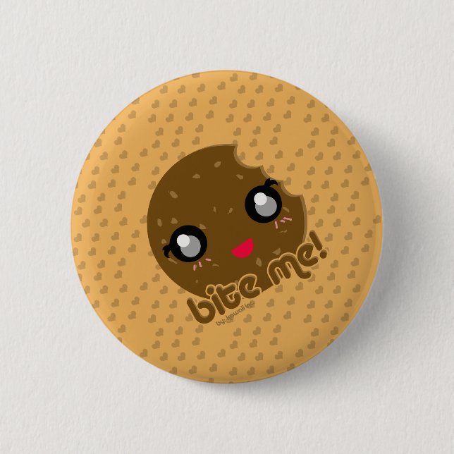 Bite Me! cookie edition 6 Cm Round Badge (Front)