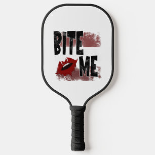 Bite me - Cool Quote - Halloween - Bat Pickleball Paddle