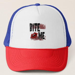 Bite me - Cool Quote - Halloween - Bat Trucker Hat