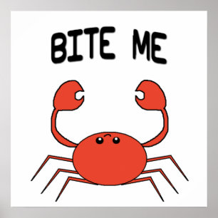 BITE ME CRAB POSTER