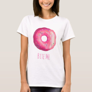 Bite Me Doughnut With Pink Frosting And Sprinkles T-Shirt