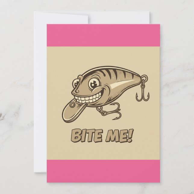 Bite Me! Fishing Lure Invitation (Front)