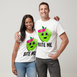 BITE ME, Funny Apple T-shirts