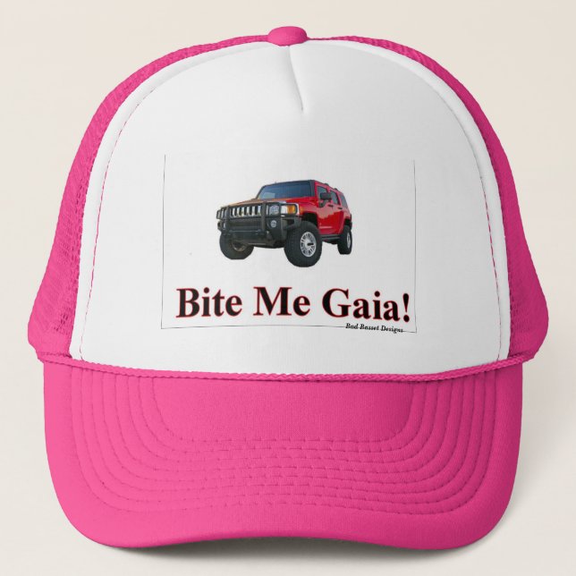 Bite Me Gaia Trucker Hat (Front)