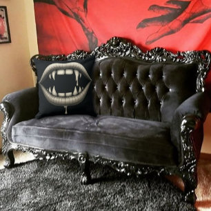 Bite Me Gothic Vampire Cushion