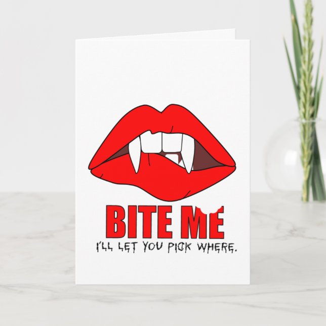 Bite Me Halloween Card (Front)