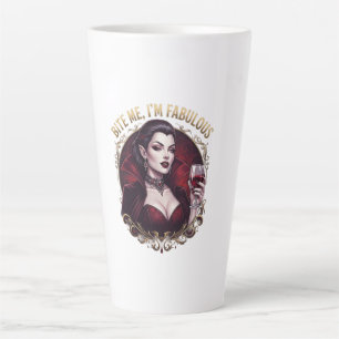 Bite Me I'm Fabulous Vampire Gothic Wine Glass Latte Mug