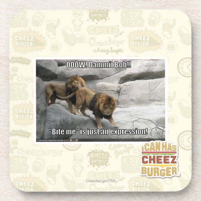 Bite me is just an expression! coaster (Front)