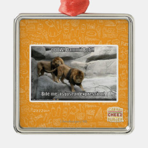 Bite me is just an expression! metal tree decoration
