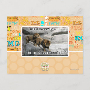 Bite me is just an expression! postcard