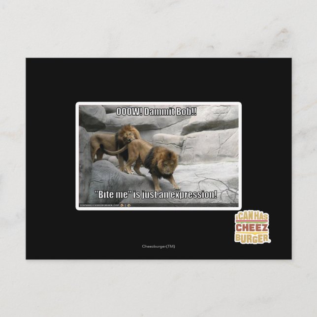 Bite me is just an expression! postcard (Front)