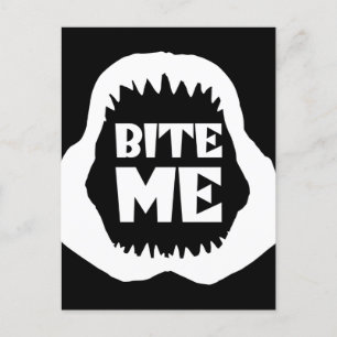 Bite me Quote - Shark Jaws Postcard