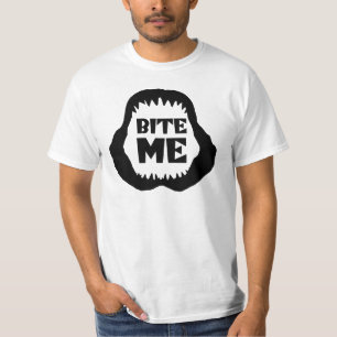 Bite me Quote - Shark Jaws T-Shirt