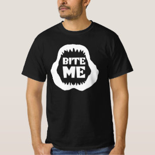 Bite me Quote - Shark Jaws T-Shirt