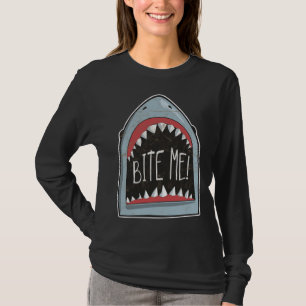 Bite Me Shark Fan Beach Ocean Attire For Summer T-Shirt