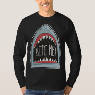 Bite Me  Shark Fan Beach Ocean Attire For Summer T-Shirt