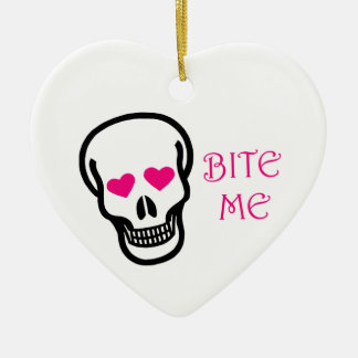 Bite Me (Skull) Ceramic Tree Decoration