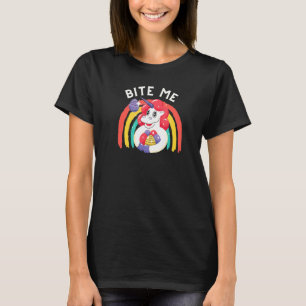 Bite Me Teen Easter  For Men Unicorn Chocolate Bun T-Shirt