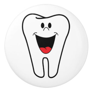 "BITE ME" TOOTH CERAMIC KNOB