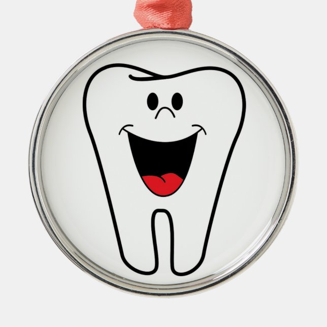 "BITE ME" TOOTH METAL TREE DECORATION (Front)