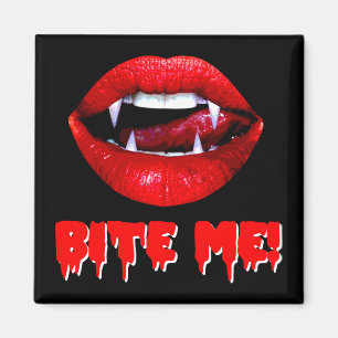 Bite Me Vampire Halloween Magnet