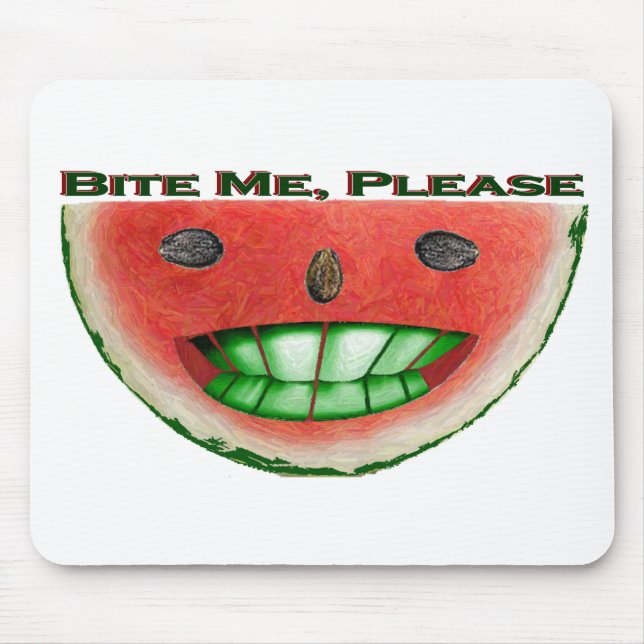 Bite Me Watermelon Mouse Pad (Front)