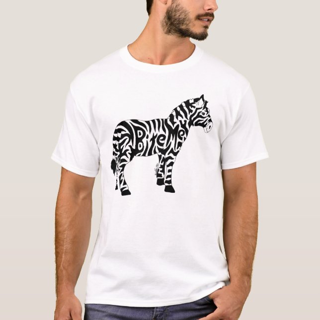Bite Me Zebra T-Shirt (Front)