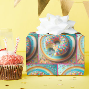 Bite Out of Doughnut With Sprinkles Wrapping Paper