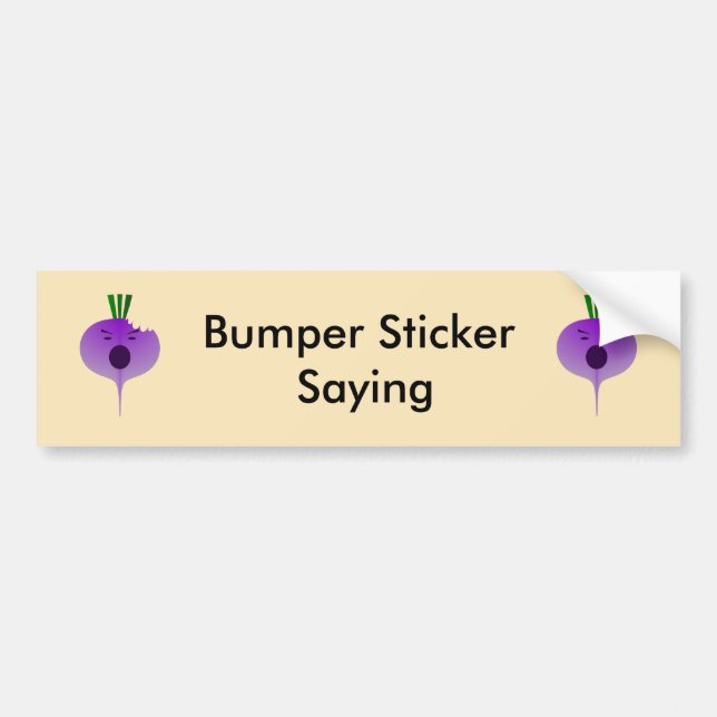 Bite The Angry Turnip by Kenneth Yoncich Bumper Sticker (Front)