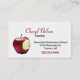 Biten Apple Teacher's Business Card