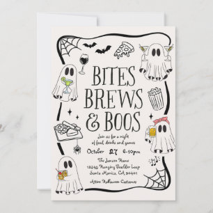 Bites, Brews and Boos Halloween Party Invite
