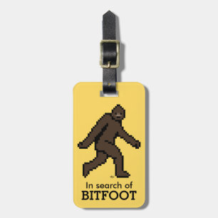 Bitfoot (the 8-bit Bigfoot) Luggage Tag